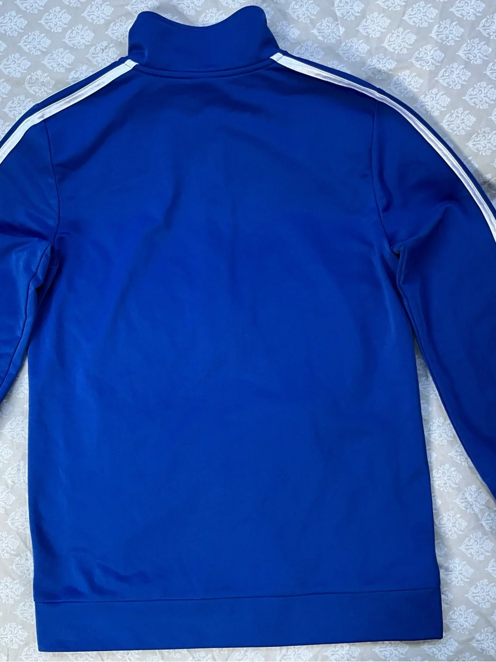 Adidas Royal Blue 3-Stripe Full Zip Track Jacket Youth L 14/16